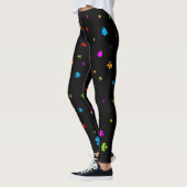 Autismus Puzzleteile auf BLACK Leggings (Links)