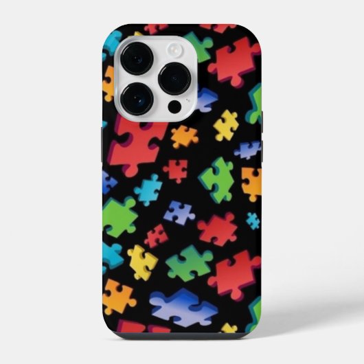 Autismus-Puzzleteile iPhone Hülle (Rückseite)