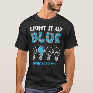 Autismus-Puzzleteile Leuchten es Blau Autismus-Bew T-Shirt