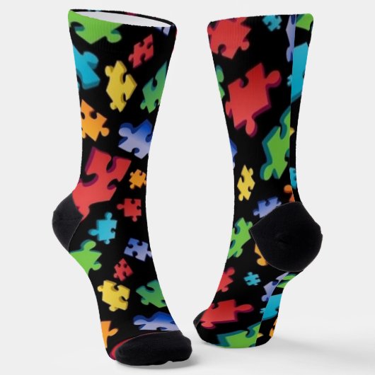 Autismus Puzzleteile Socken (Gewinkelt)