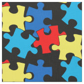 Autismus Puzzleteile Stoff (Nahaufnahme)