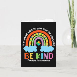 Autismus Rainbow Be Kind Autismus Bewusstsein Mona Karte