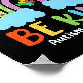 Autismus Rainbow Be Kind Autismus Bewusstsein Mona Poster (Ecke)