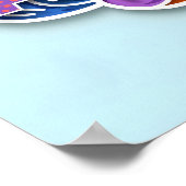 Autismus Rainbow Brain Typografy Neurodiversity Poster (Ecke)