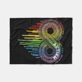 Autismus Rainbow Infinity Symbol Asse Awareness Fleecedecke (Vorderseite (Horizontal))
