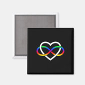 Autismus Rainbow Infinity Symbol Autismus Unendlic Magnet (Vorderseite/Rückseite)