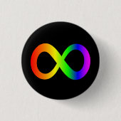 Autismus Rainbow Infinity Symbol Neurodiversity Button (Vorderseite)