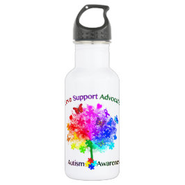Autismus Rainbow Tree Edelstahlflasche