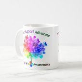 Autismus Rainbow Tree Kaffeetasse (Vorderseite Links)