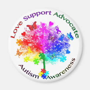 Autismus Rainbow Tree Magnet