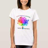 Autismus Rainbow Tree T-Shirt (Vorderseite)
