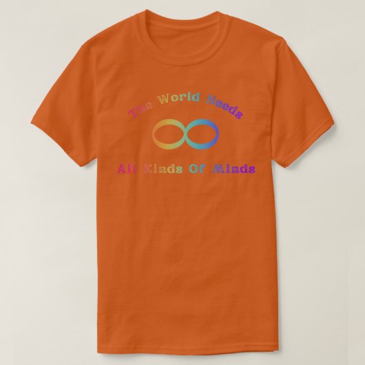 Autismus Rainbow Unendlichkeit mit Zitat Neurodige T-Shirt (Design vorne)