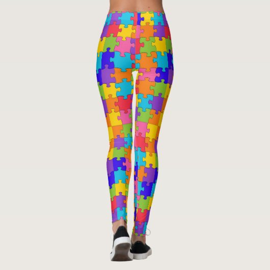 Autismus-Rätsel Leggings (Rückseite)