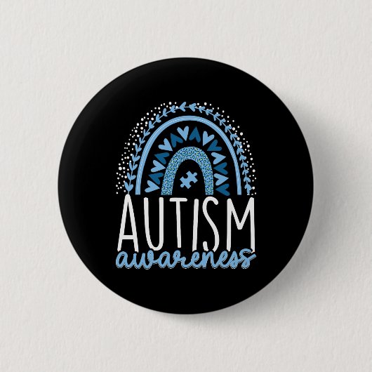Autismus Regenbogen Autistischer Stolz Inklusion A Button (Vorderseite)