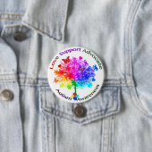Autismus-Regenbogen-Baum Button (Beispiel)