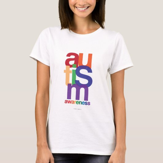 Autismus-Regenbogen-Bewusstsein T-Shirt (Vorderseite)
