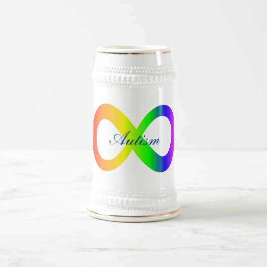 Autismus Regenbogen Bierglas (Mittel)