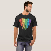 Autismus Regenbogen Herz T-Shirt (Vorne ganz)