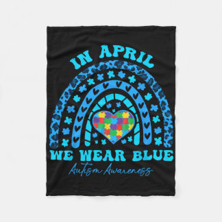 Autismus Regenbogen im April tragen wir Blue Autis Fleecedecke