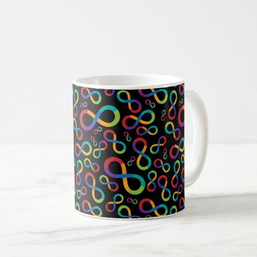 Autismus-Regenbogen-Unendlichkeit Neurodiversity Kaffeetasse (VorderseiteRechts)