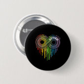 Autismus-Regenbogen-Unendlichkeitssymbol ASD-Bewus Button (Vorne & Hinten)