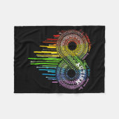 Autismus-Regenbogen-Unendlichkeitssymbol Asd-Bewus Fleecedecke (Vorderseite (Horizontal))