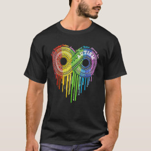 Autismus Regenbogen Unendlichkeitssymbol ASD-Bewus T-Shirt