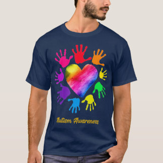 Autismus Regenbogen Wir tragen Regenbogenherz für T-Shirt
