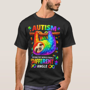 Autismus-Regenbogenschnecke sieht die Welt aus ein T-Shirt