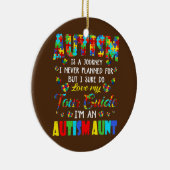 Autismus Reise noch nie geplant Tour Guide Tante Keramik Ornament (Rechts)