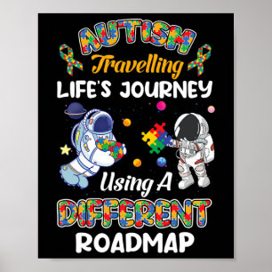 Autismus Reisen Astronauten Autismus Poster