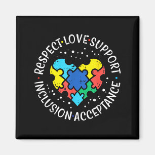 Autismus Respekt Liebe Inklusion Akzeptanz Bewusst Magnet