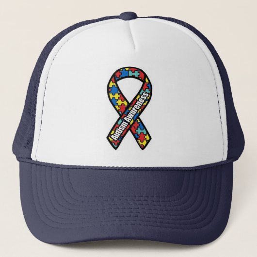 Autismus ribbon_hat truckerkappe (Vorderseite)