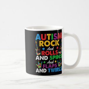 Autismus Rock Roll Spin Twirls Gitarre Puzzle Neur Kaffeetasse