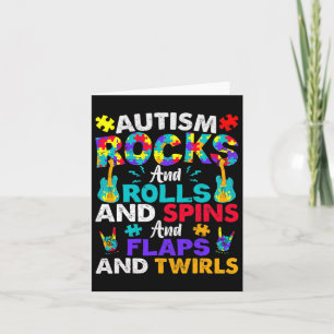 Autismus Rocks and Rolls Fun Autismus Sensibilisie Karte
