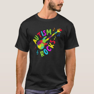 Autismus Rocks Autismus Aufklärungsgitarre Puzzlet T-Shirt
