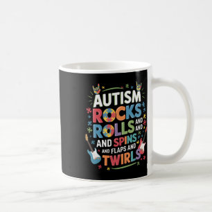 Autismus rockt rollt dreht flappt Bewusstsein Jung Kaffeetasse