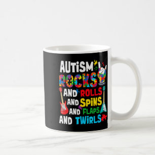 Autismus rockt rollt dreht flattert Autismus-Bewus Kaffeetasse