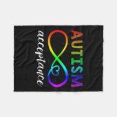 Autismus - Rot statt Unendlichkeit - Akzeptanz Fleecedecke (Vorderseite (Horizontal))