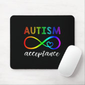 Autismus - Rot statt Unendlichkeit - Akzeptanz Mousepad (Mit Mouse)