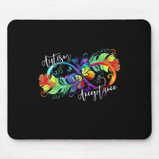 Autismus Rot statt Unendlichkeit Symbol Autistisch Mousepad (Vorne)