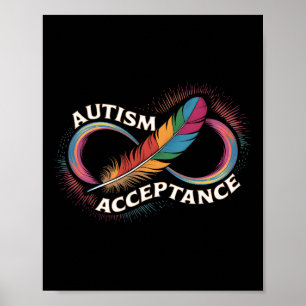 Autismus Rot statt Unendlichkeit Symbol Autistisch Poster