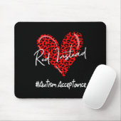 Autismus - Rot stattdessen - Akzeptanz statt Bewus Mousepad (Mit Mouse)