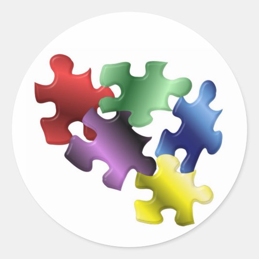 Autismus Runder Aufkleber (Vorderseite)