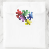 Autismus Runder Aufkleber (Tasche)