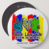 Autismus: Rundschaltfläche Button (Vorne & Hinten)