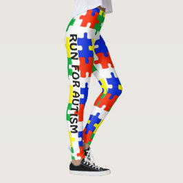 Autismus Running Leggings Puzzle Pants Krieger Mam