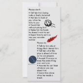 Autismus Sammelsche Boy Flat Card (Rückseite)