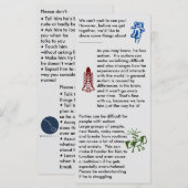 Autismus Sammelsche Boy Flat Card (Vorne/Hinten)