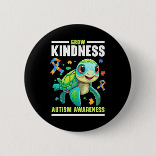 Autismus Schildkröte Autistisches Puzzle Autismus  Button